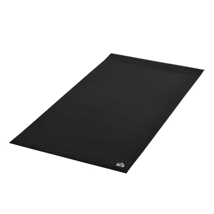 HOMCOM Bodenschutzmatte für Fitnessgeräte Rutschfest 180x90 cm Schwarz | Fitnessmatte 6 mm Dicke, Un