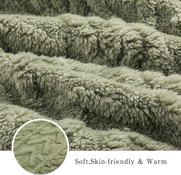 Zetieny Hoodie Damen Kapuzenpullover Teddy Fleece Double Fuzzy Fluffy Jacquard Pullover Lässiges War