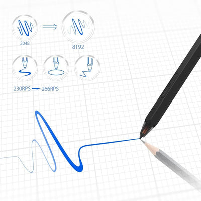 XP-PEN Deco 02 Grafiktablet 10" x5,63 Zeichentablett, 6 Schnellzugriffstasten und 1 Drehrad,Stift mi