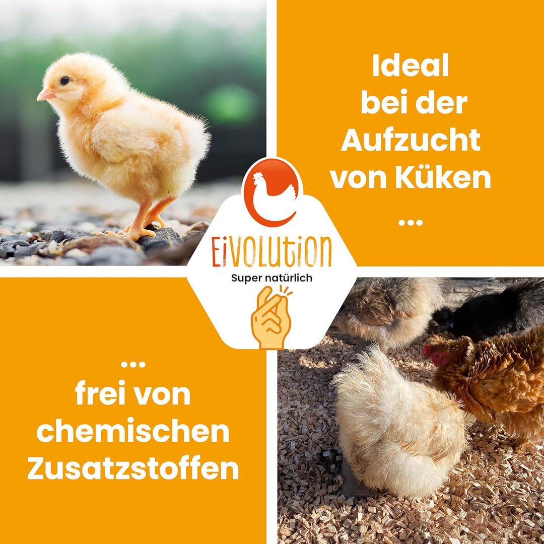 eivolution Buchenhack Einstreu für Stall & Voliere 15 kg | staubfrei | Natürliches Produkt aus nachw