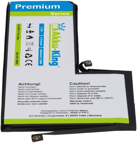 Power-Akku kompatibel mit Apple iPhone 11 Pro Max - Li-Polymer 4580mAh - mit Öffnungswerkzeug/Klebes