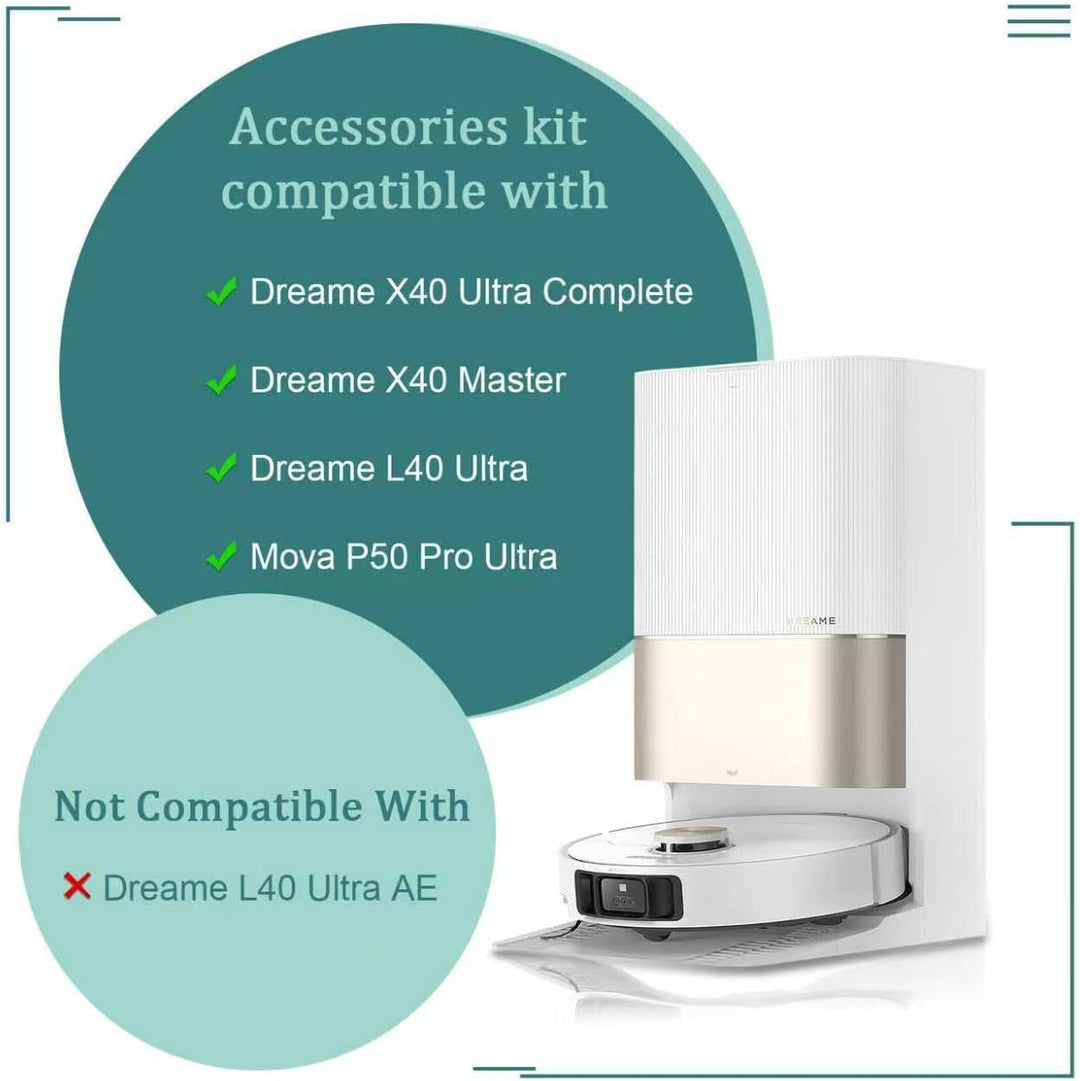 Zubehör Ersatzteile für Dreame X40 Ultra Complete /X40 Master /L40 Ultra, Zubehör für Mova P50 Pro U