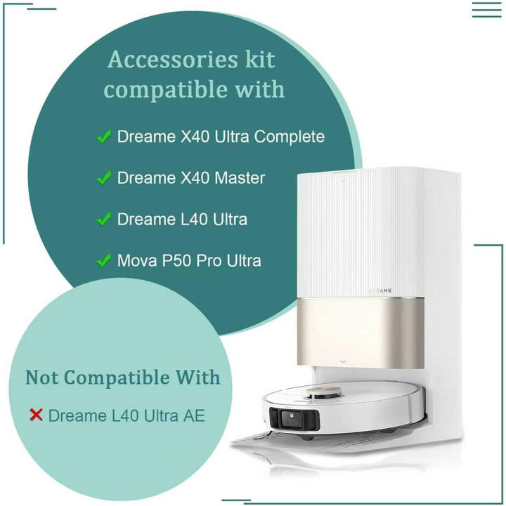 Zubehör Ersatzteile für Dreame X40 Ultra Complete /X40 Master /L40 Ultra, Zubehör für Mova P50 Pro U