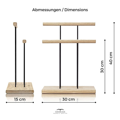 Hoher Schmuckständer aus Holz – Design Schmuckbaum SKADI –Kettenhalter für lange Ketten - Handmade i