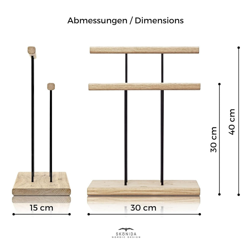 Hoher Schmuckständer aus Holz – Design Schmuckbaum SKADI –Kettenhalter für lange Ketten - Handmade i