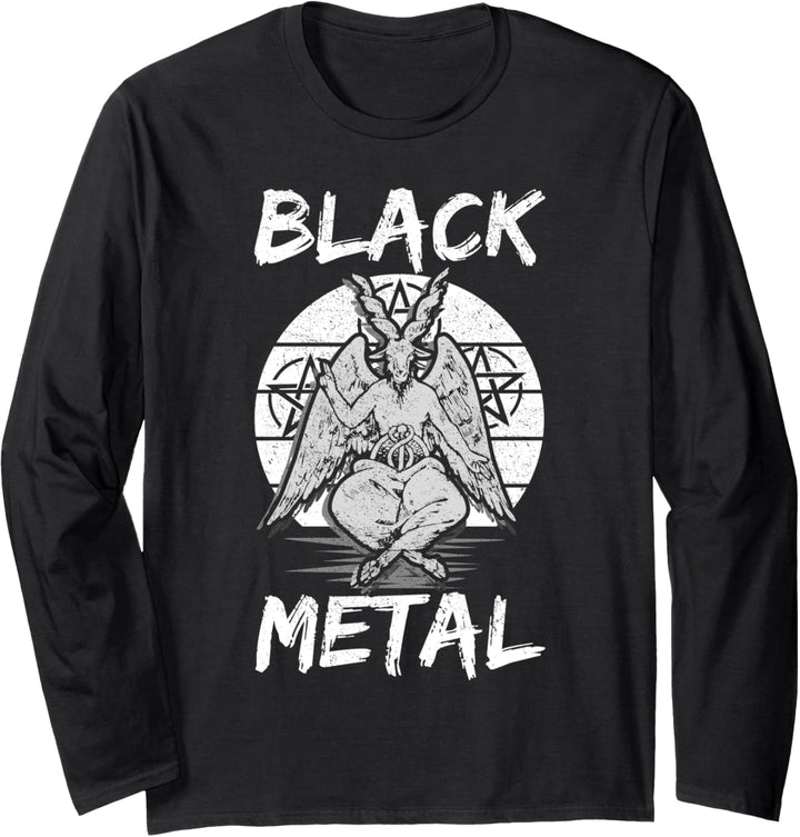 Schwarzes Metall - Baphomet Langarmshirt