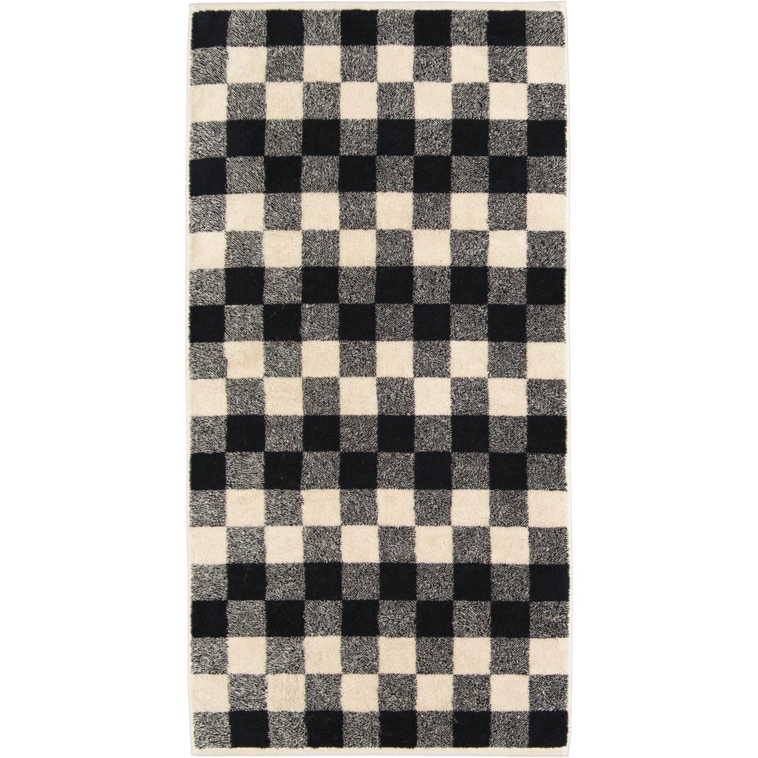 CAWÖ Home Handtücher Natural Karo 6217 Natur-schwarz - 39 Duschtuch 80x150 cm, Duschtuch 80x150 cm