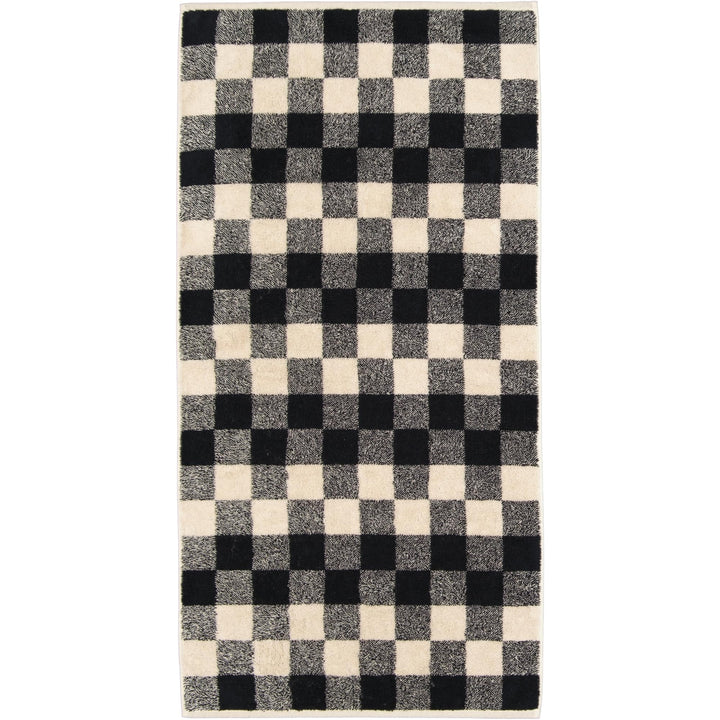 CAWÖ Home Handtücher Natural Karo 6217 Natur-schwarz - 39 Duschtuch 80x150 cm, Duschtuch 80x150 cm