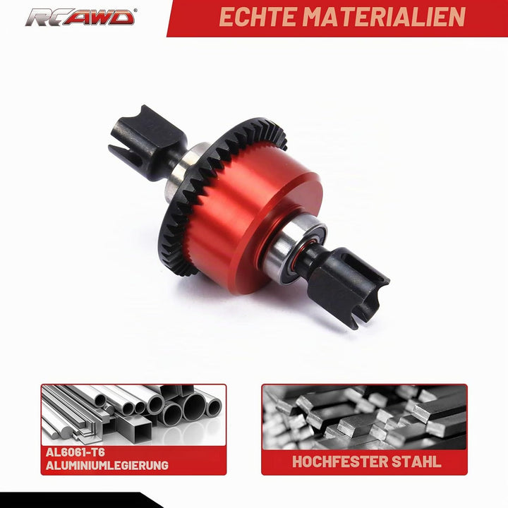 RCAWD ARRMA 6s Diff-Satz Komplett, Stahl Front/Heck-Diff Set komplett mit 40CrMo Hauptdiff Zahnrad 4