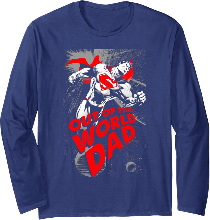 Superman Out of This World Dad Langarmshirt