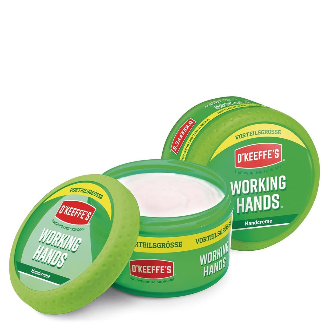 O'Keeffe's Working Hands, 193g Tiegel - Handcreme für extrem trockene, rissige Hände | Erhöht sofort