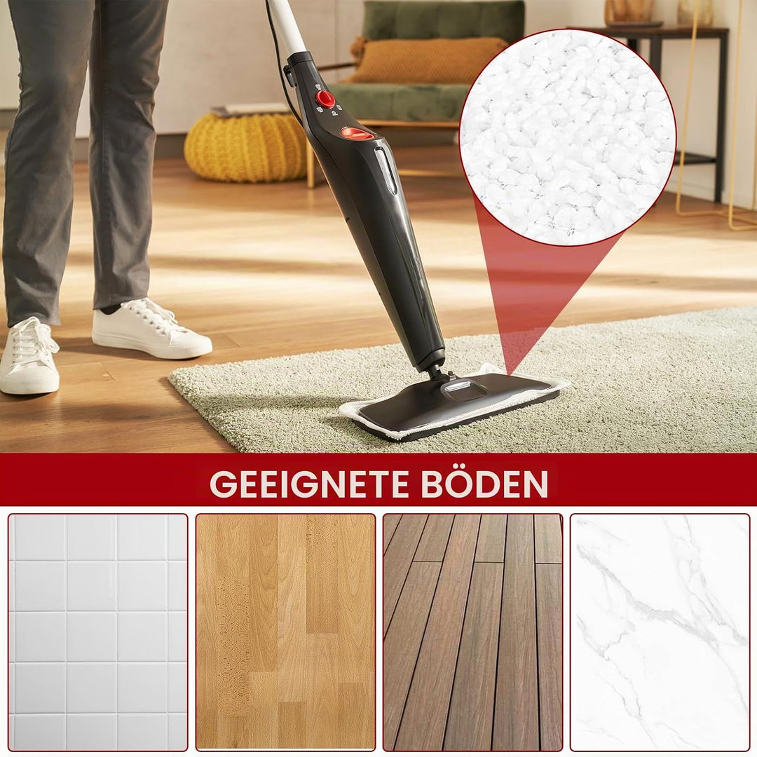 4 Stück Ersatzbezüge Pads für Vileda Dampfreiniger XXL Waschbar Mikrofaser Ersatzbezug für Vileda St