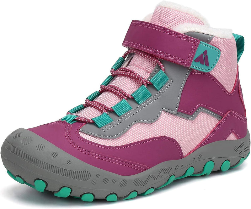 Mishansha Kinder Winterschuhe Gefüttert Winterstiefel für Jungen Mädchen Gr.24-38 28 EU Violett, 28