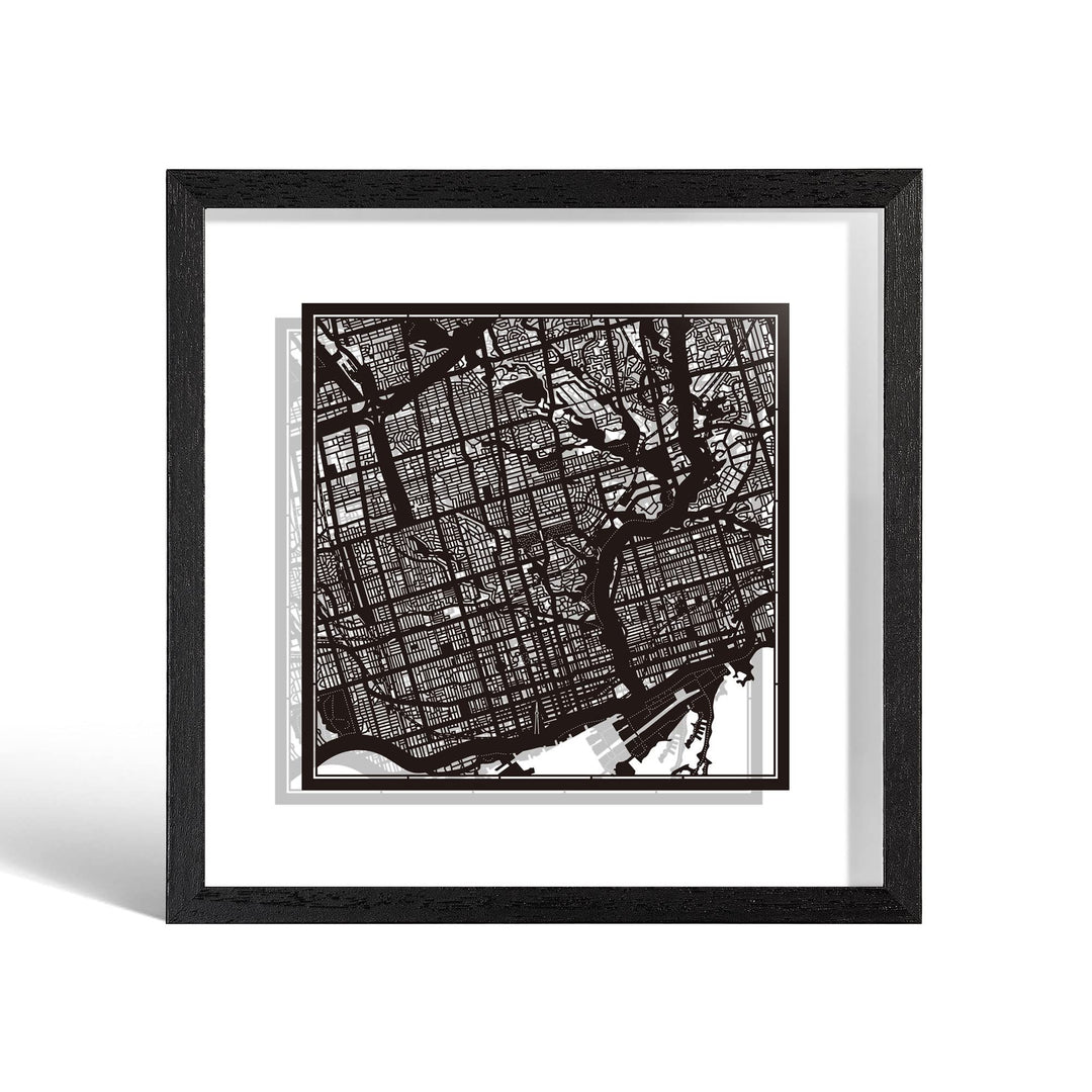 O3 DESIGN STUDIO - Marco de Papel para mapas, 22,8 x 22,8 cm, en Caja de Regalo, Fondo, autocambiant