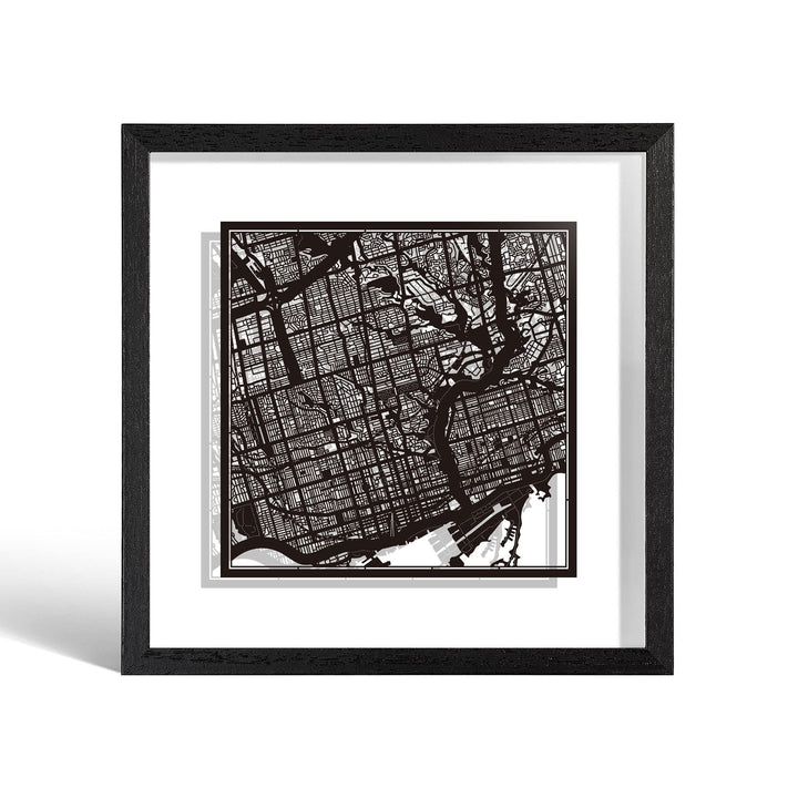 O3 DESIGN STUDIO - Marco de Papel para mapas, 22,8 x 22,8 cm, en Caja de Regalo, Fondo, autocambiant