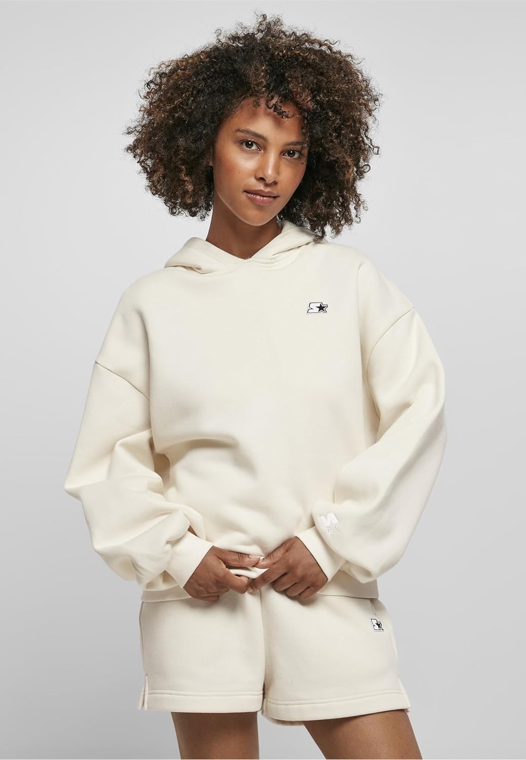 STARTER BLACK LABEL Damen Ladies Starter Essential Oversized Hoody XS Grosse Grössen Palewhite, XS G