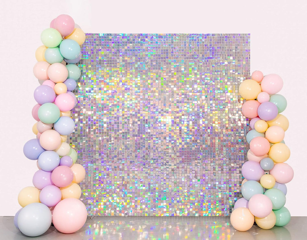 Kate Shimmer Wall Panels Pailletten Helles Silber Wand Pailletten Hintergrund Party Panels für Party