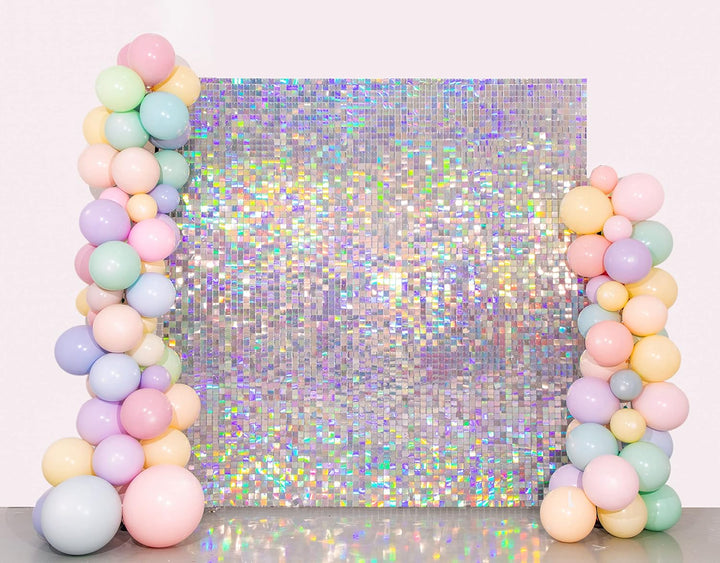 Kate Shimmer Wall Panels Pailletten Helles Silber Wand Pailletten Hintergrund Party Panels für Party