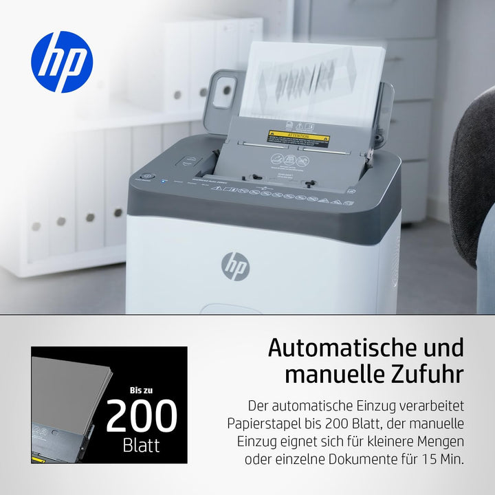 HP OneShred Auto 80CC | Sicherheitsstufe P-4 | Cross Cut | 80 Blatt Schnittleistung