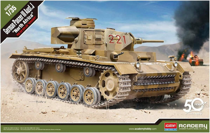 Academy 1/35 German Panzer III AUSF.J North Africa #13531 Hobby Model Kits