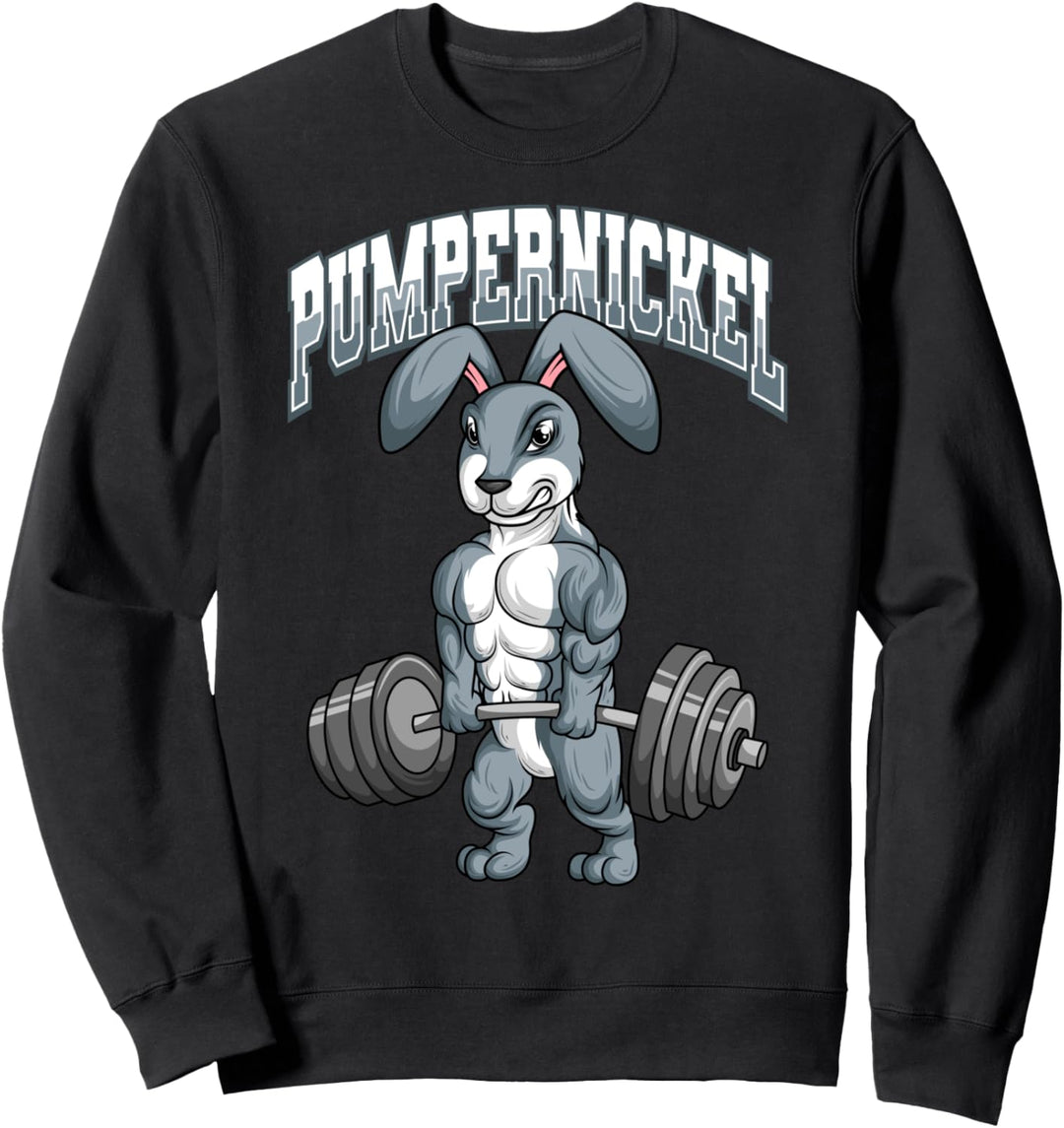 Pumpernickel Fitness Gym Hase Kaninchen Bodybuilding Sweatshirt