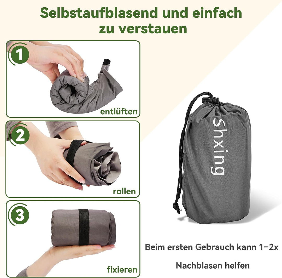 Sitzkissen Outdoor faltbar für Stadion, Camping &amp; Wandertouren | Selbstaufblasend, 5 cm dick, 200 g