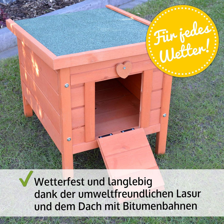 zooprinz grosses Kleintierhaus mit klappbarem Dach – perfekt für draussen und drinnen – Besonders ei