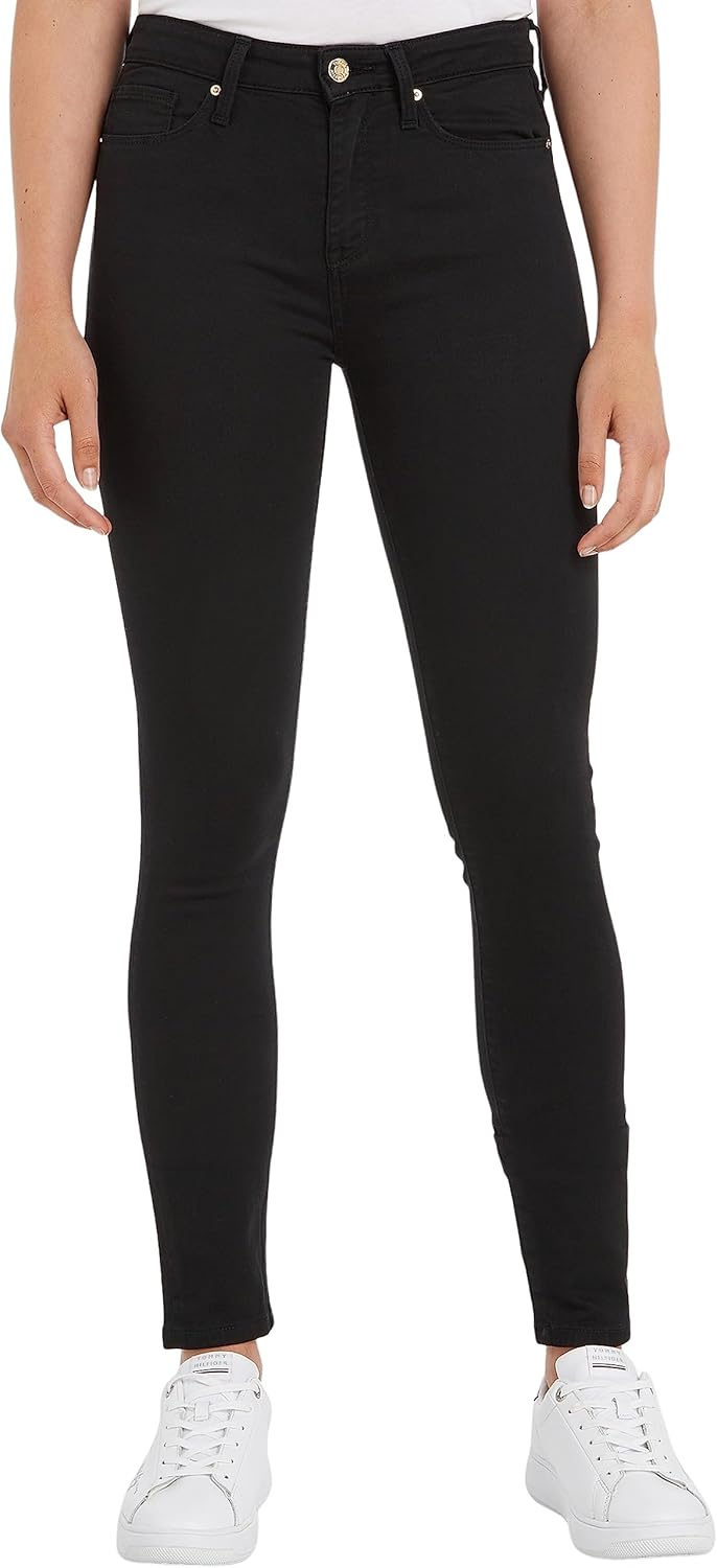 Tommy Hilfiger Damen Heritage Como Skinny Rw Jeanshosen 25W / 28L Schwarz (Masters Black), 25W / 28L