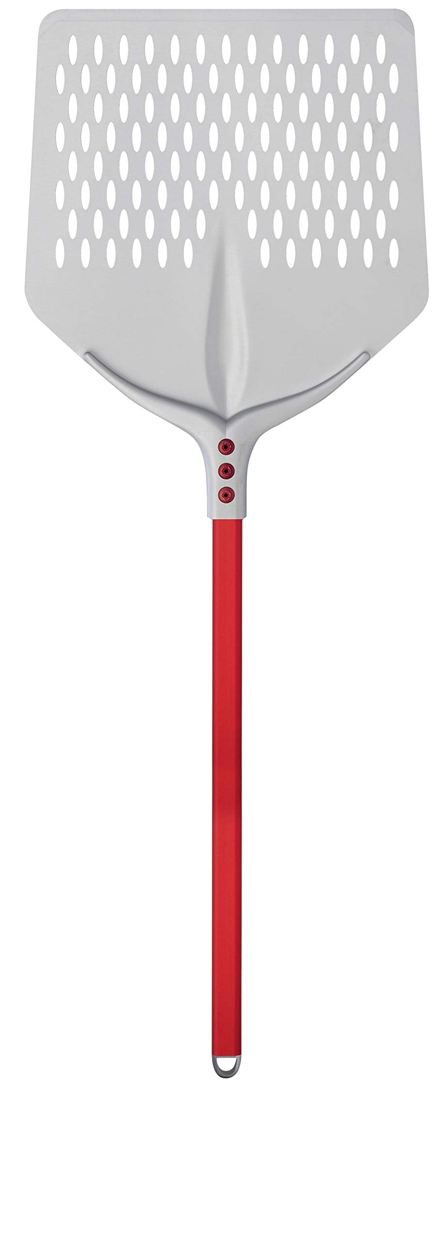 Cerutti Inox Srl 752F36D Pizzaschaufel quadratisch gelocht, Linie Tulip, 36 x 36 cm mit Griff von 60