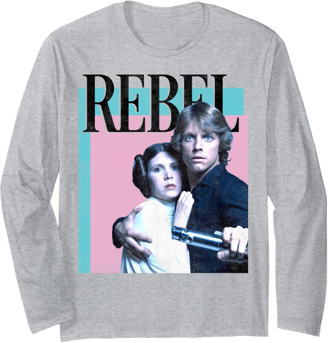 Star Wars Princess Leia & Luke Rebel Poster Langarmshirt