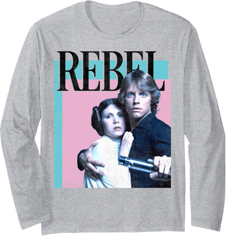 Star Wars Princess Leia & Luke Rebel Poster Langarmshirt
