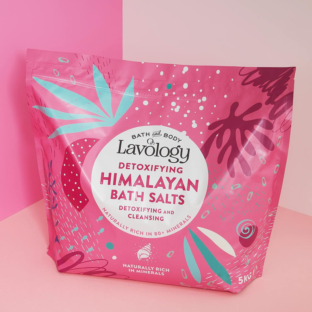 Lavology HimalayaBade salz Alle natürlichen Inhaltsstoffe Entgiften, Reinigen, Entschlacken, 5kg