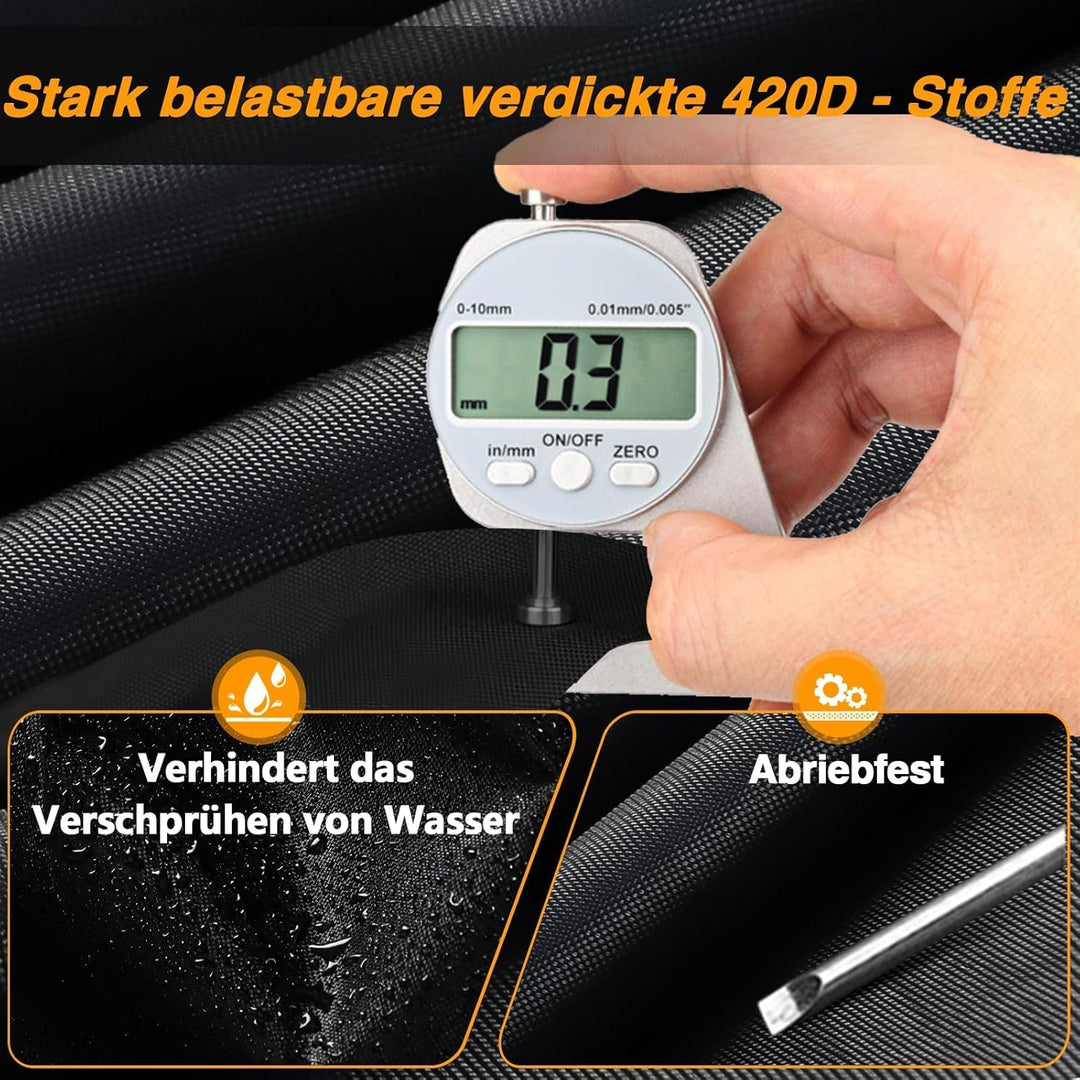 EVRBUL Robuste 420D Grill-BBQ-Abdeckung, Runde Raucher-Schutzhülle mit tragbarem Griff und Lüftung –