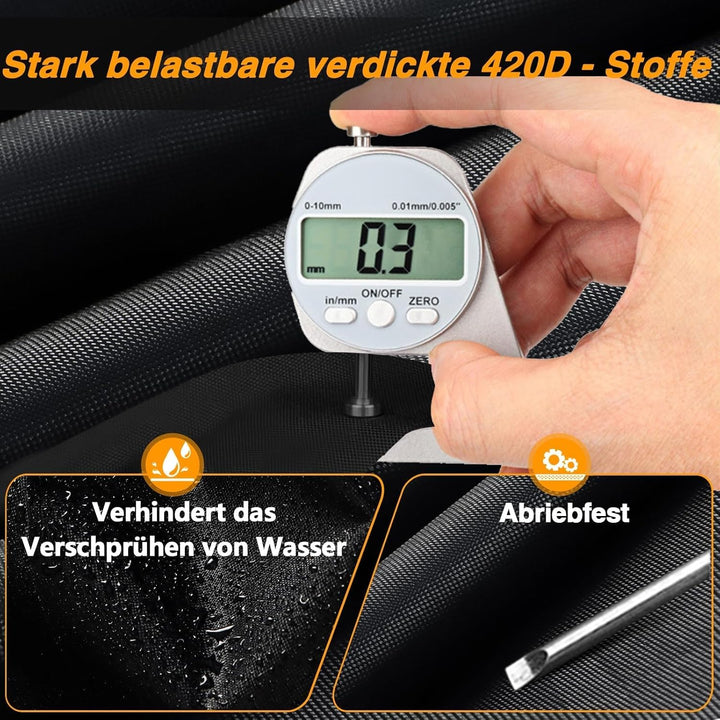 EVRBUL Robuste 420D Grill-BBQ-Abdeckung, Runde Raucher-Schutzhülle mit tragbarem Griff und Lüftung –