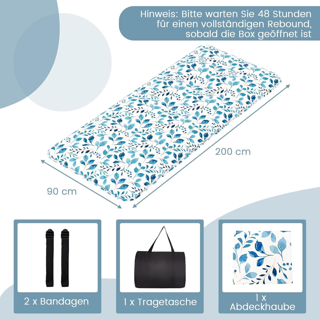 COSTWAY Japanische Futon Matratze, Tatami-Matte, Bodenmatratze, Klappmatratze mit waschbarem Bezug,