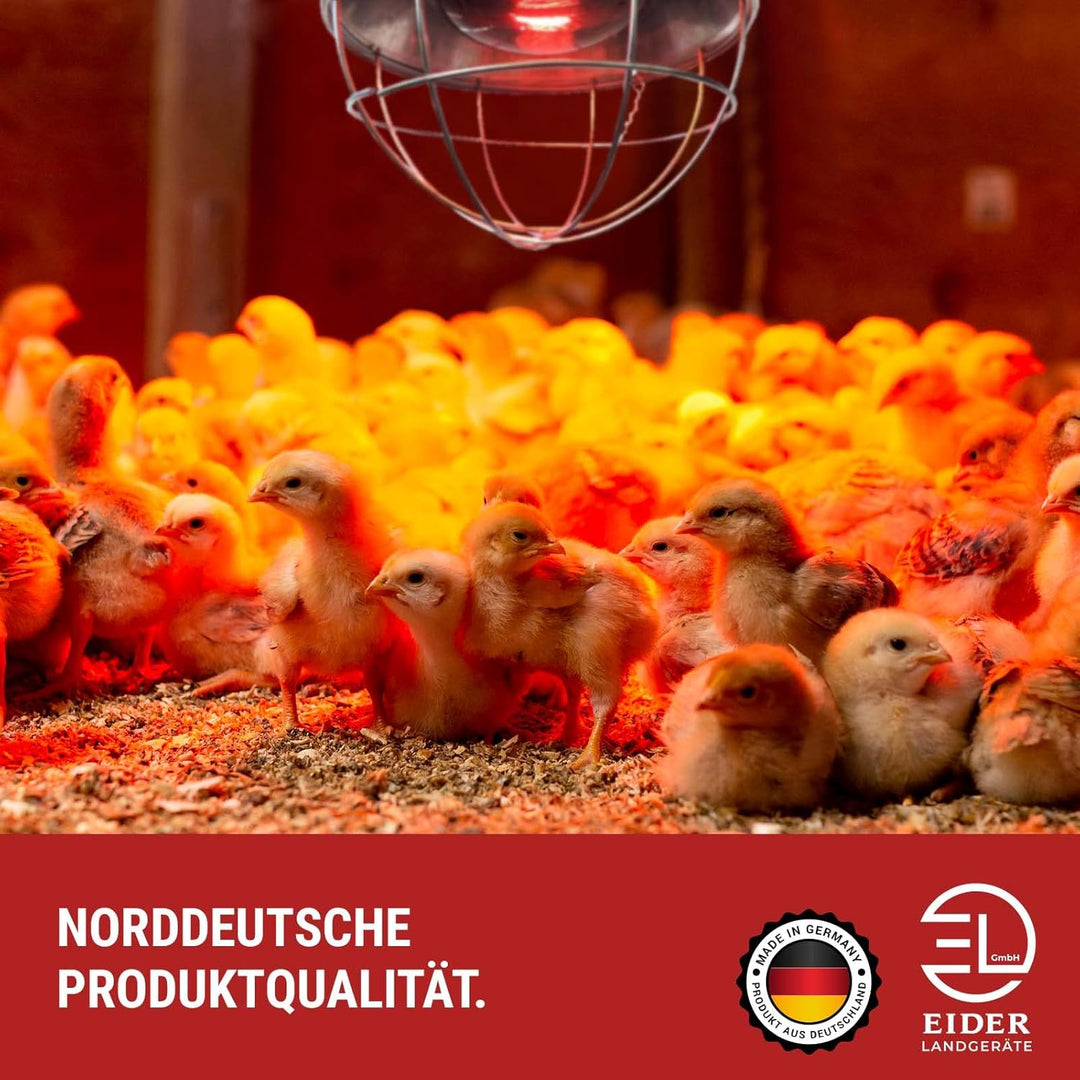 Koll Living Infrarot-Wärmestrahlgerät 150W mit/ohne Leuchtmittel, Kückenlampe, Schweinelampe (5,0 m