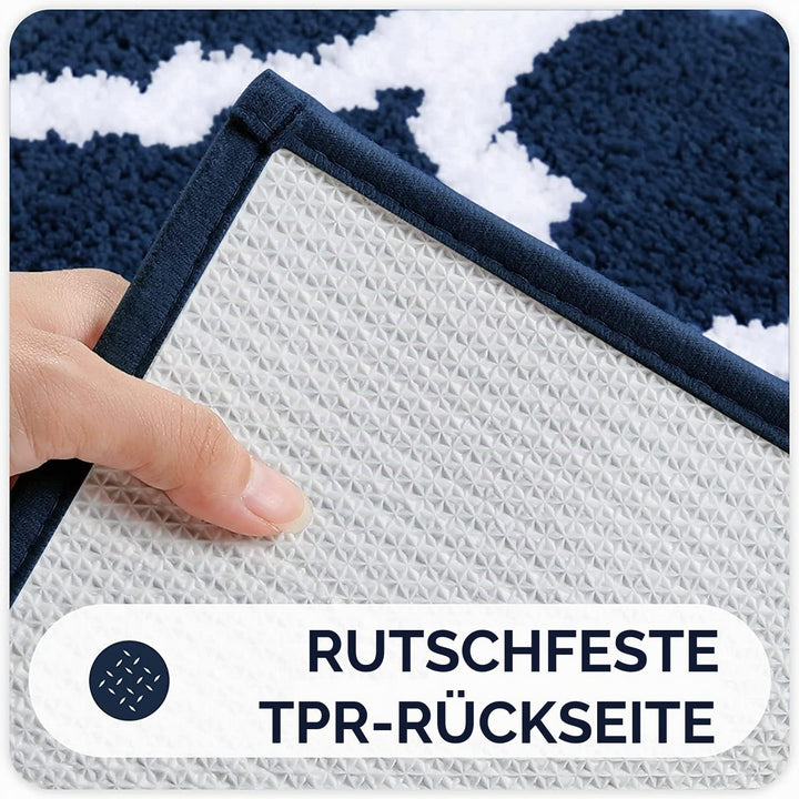 Homaxy rutschfest Badematte Badezimmerteppich Waschbar Hochflor Badteppich Flauschige Mikrofaser Bad