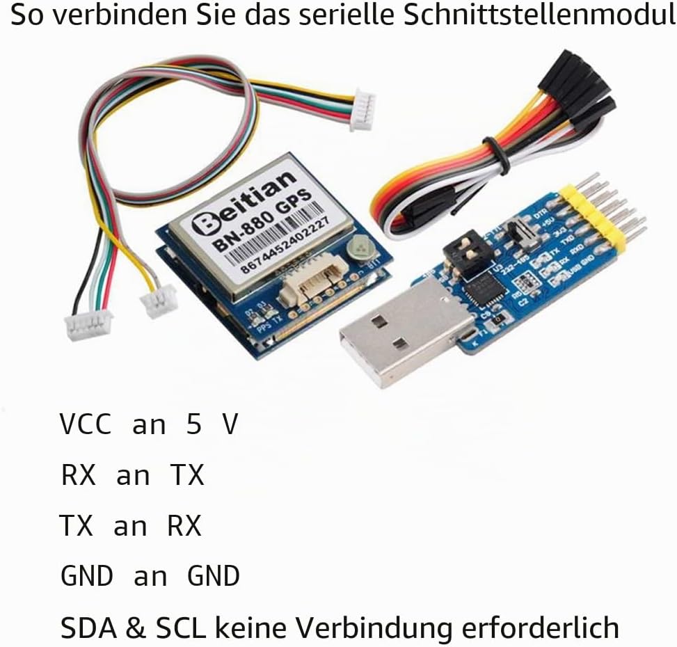Geekstory BN-880 GPS-Modul U8 mit Blitz HMC5883 Kompass + GPS Aktive Antenne Unterstützung GPS Glona