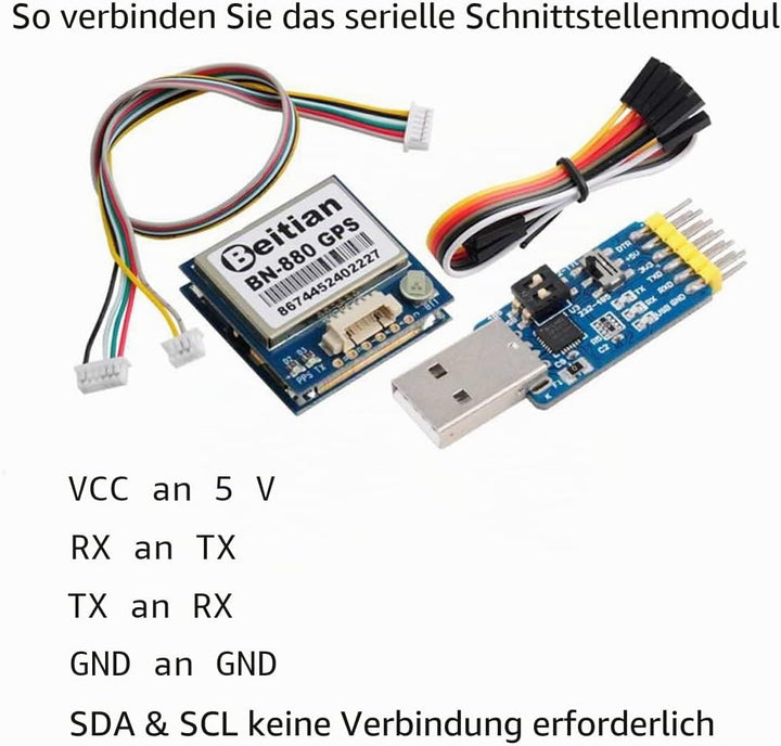 Geekstory BN-880 GPS-Modul U8 mit Blitz HMC5883 Kompass + GPS Aktive Antenne Unterstützung GPS Glona