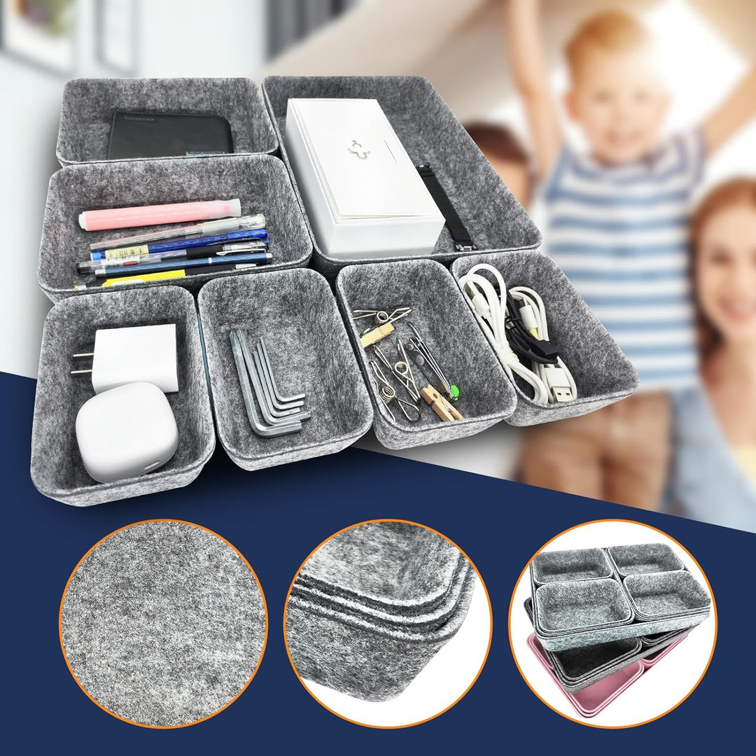 Praktisches Schubladen Organizer Filz - 14er-Set, Waschbare Filz Organizer für Schminktisch für Selb