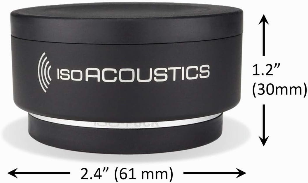IsoAcoustics Iso-Puck-Serie mit akustischen Isolatoren Iso-Puck, 9 kg max./Stück, 2 Stk. Iso-Puck, 2