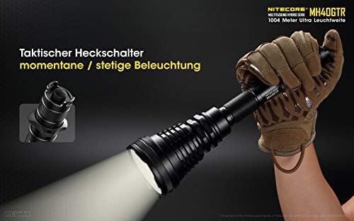 Nitecore Unisex MH40GTR Taschenlampe, Schwarz, Nicht zutreffend