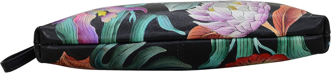 Anuschka Handbemalte 3-in-1 Clutch aus echtem Leder Island Escape Black, Island Escape Black