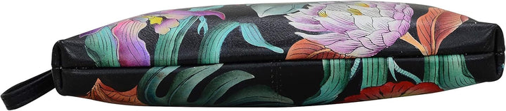 Anuschka Handbemalte 3-in-1 Clutch aus echtem Leder Island Escape Black, Island Escape Black