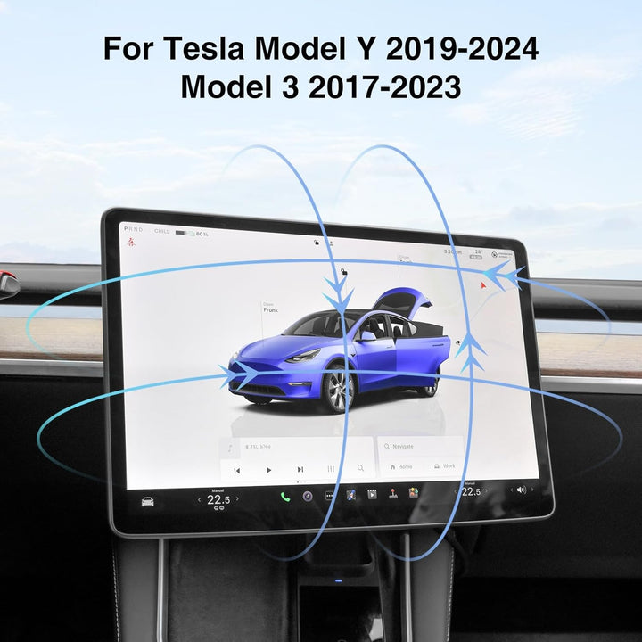 AAMHHM Bildschirm Schwenkhalterung für Tesla Model Y 2019-2024 & Model 3 2017-2023 Links/Rechts 30°