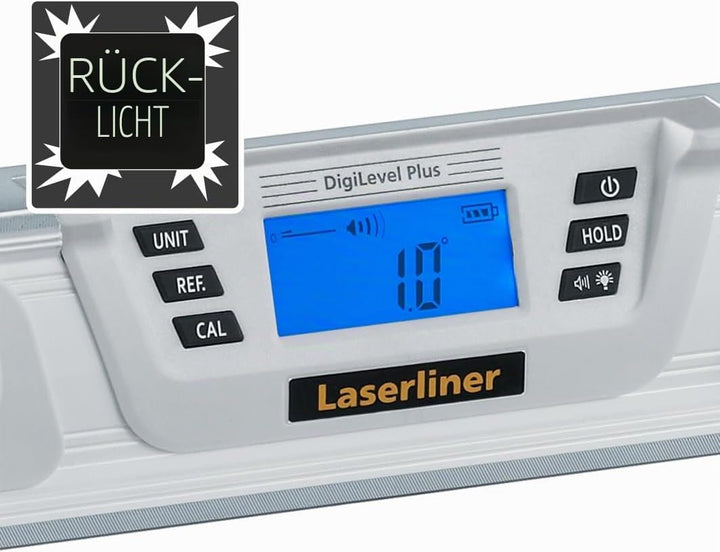 Laserliner DigiLevel Plus 40, Digitale Wasserwaage | 360° Winkelmessung, Umschlagkalibrierung, Magne