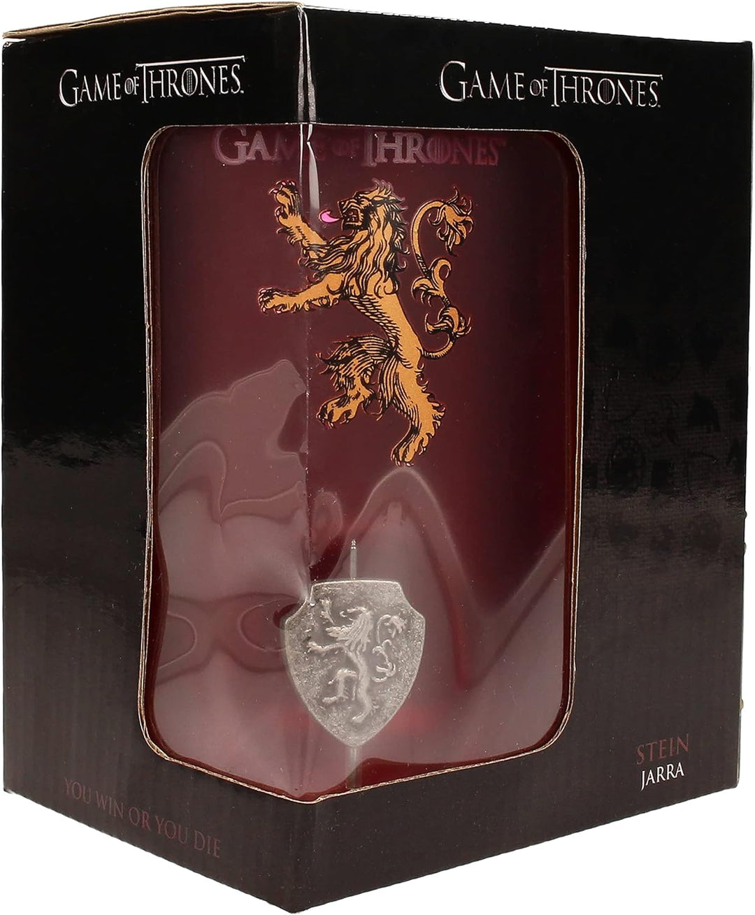 SD Toys Game of Thrones Schwarzer Bierkrug, 3D-rotierend, Lannister-Design