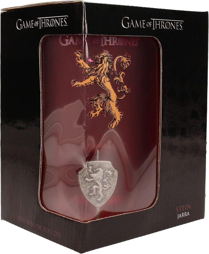 SD Toys Game of Thrones Schwarzer Bierkrug, 3D-rotierend, Lannister-Design