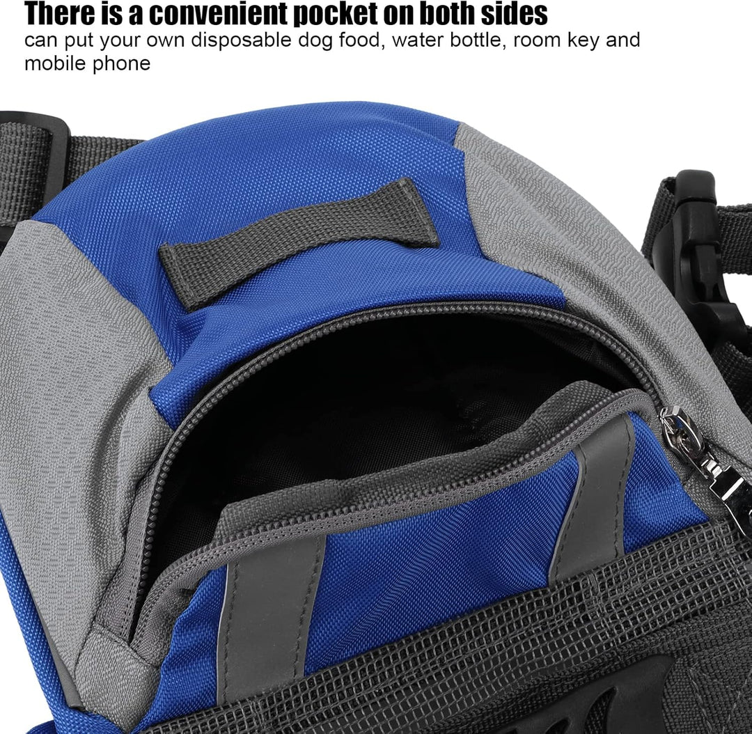 Hunderucksack, Wasserdichte Hundesatteltaschen Reflektierende Streifen Praktisch für mittelgrosse Hu