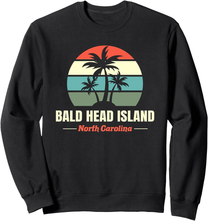 North Carolina Retro Beach Urlaub Ozean Bald Head Island Sweatshirt